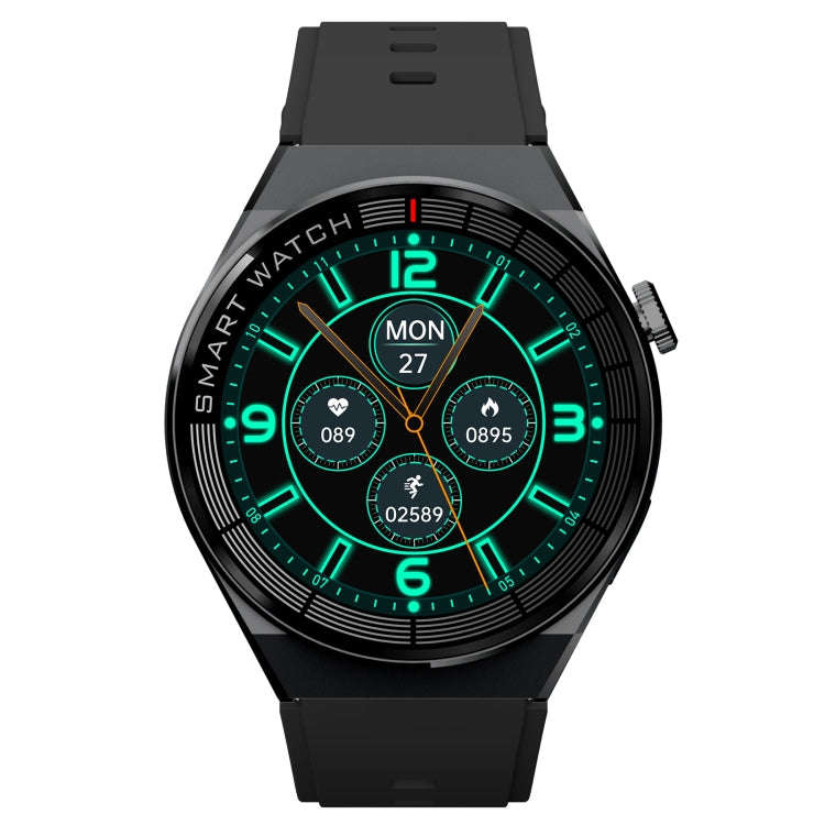 GW69 Plus Smart Watch, Support BT Call / Heart Rate / Blood Pressure / Blood Oxygen(Black + Silic...