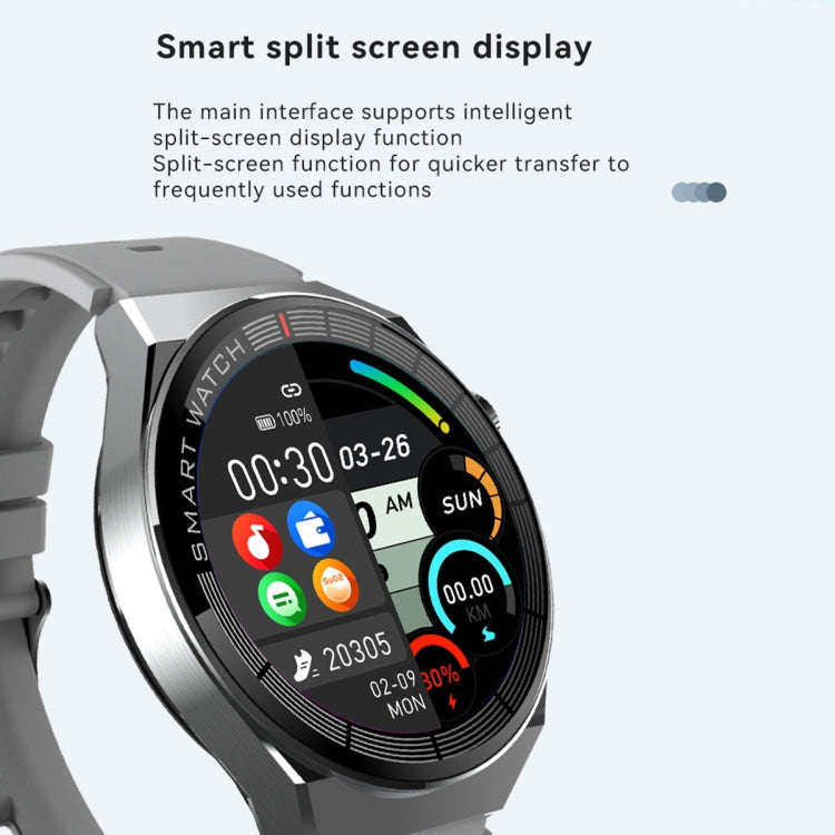 GW69 Plus Smart Watch, Support BT Call / Heart Rate / Blood Pressure / Blood Oxygen(Sliver + Sili...