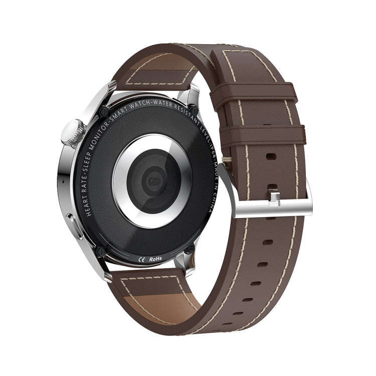GW69 Smart Watch, Support BT Call / Heart Rate / Blood Pressure / Blood Oxygen(Sliver + Leather S...