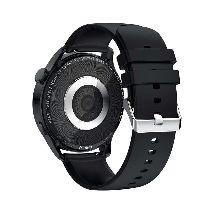 GW69 Smart Watch, Support BT Call / Heart Rate / Blood Pressure / Blood Oxygen(Black + Silicone S...