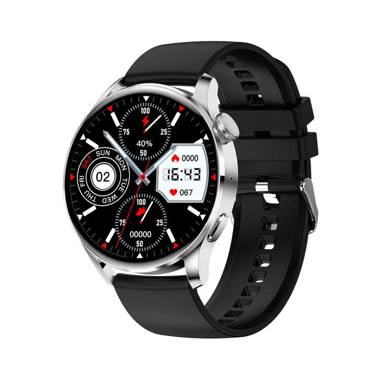 GW69 Smart Watch, Support BT Call / Heart Rate / Blood Pressure / Blood Oxygen(Sliver + Silicone ...