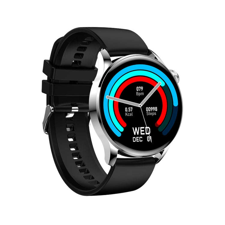 GW69 Smart Watch, Support BT Call / Heart Rate / Blood Pressure / Blood Oxygen(Sliver + Silicone ...