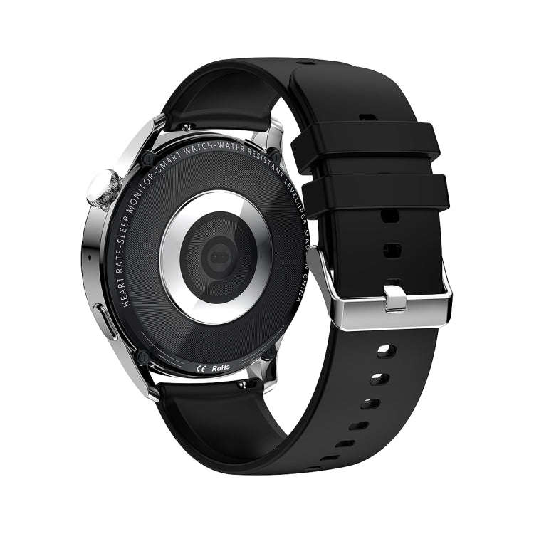 GW69 Smart Watch, Support BT Call / Heart Rate / Blood Pressure / Blood Oxygen(Sliver + Silicone ...