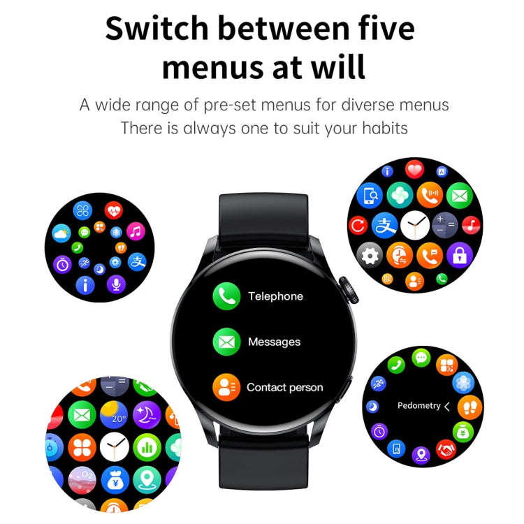GW69 Smart Watch, Support BT Call / Heart Rate / Blood Pressure / Blood Oxygen(Sliver + Leather S...