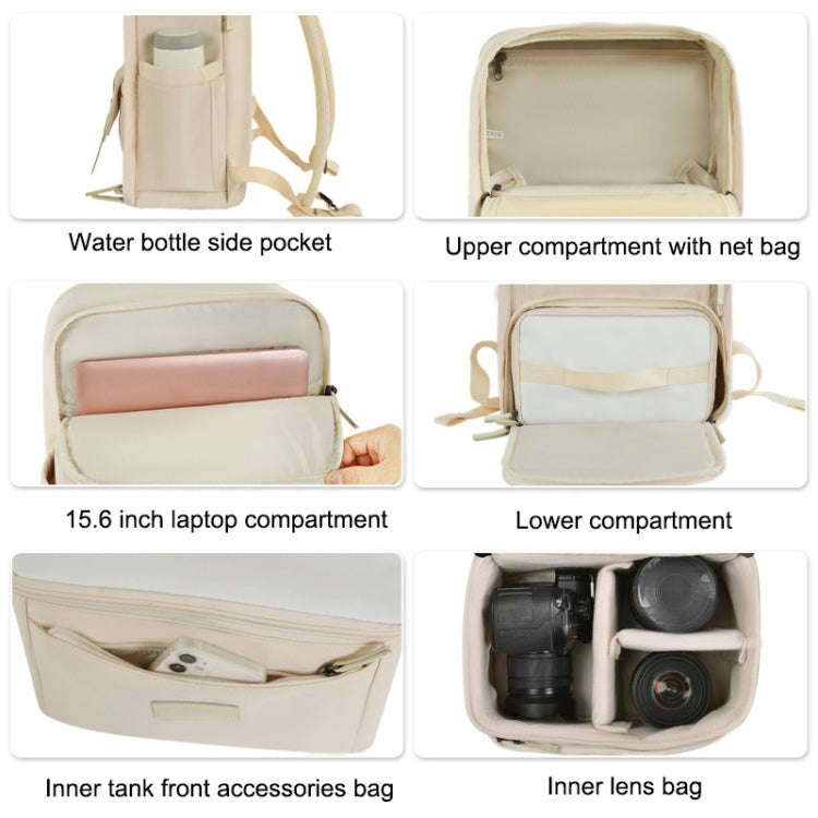 CADeN Multifunctional Photography Shoulders Digital Bag Portable Camera Backpack, Size:28.5 x 14 ...