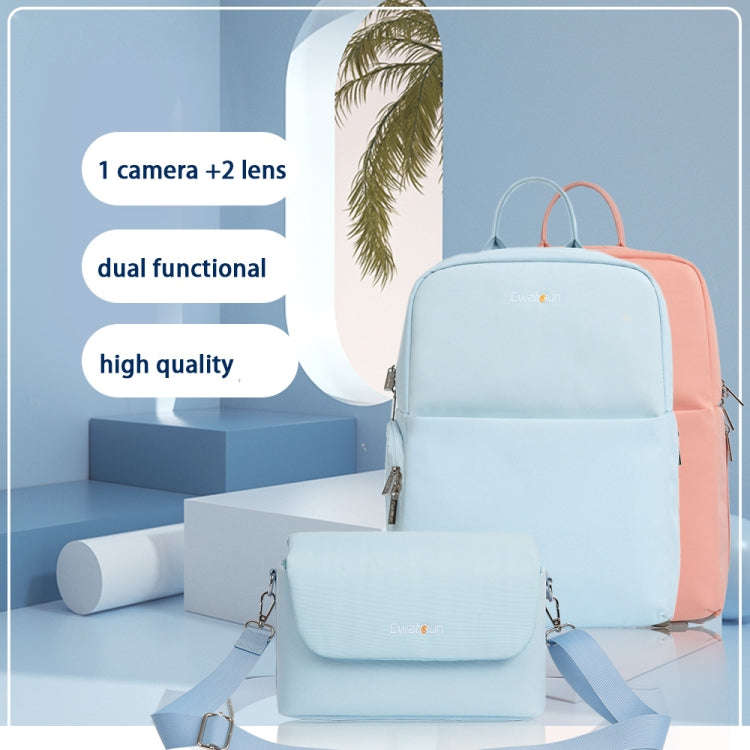 Cwatcun D75 Camera Backpacks Large Shockproof Cameras Lens Bags, Size:37 x 30 x 17cm(Pink)