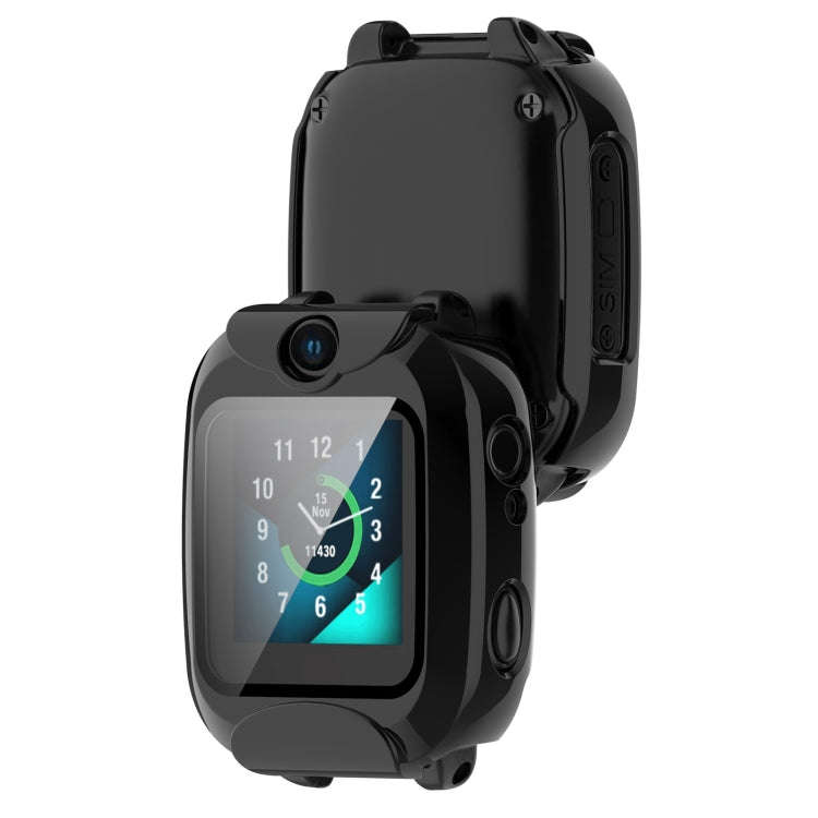 For Xplora XGO2 Tempered Glass Film PC Watch Case(Black)