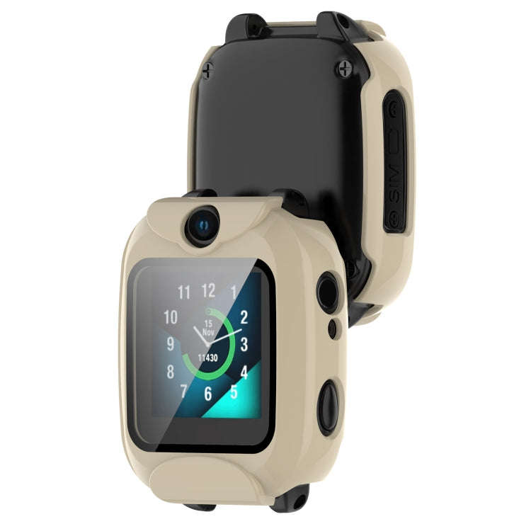 For Xplora XGO2 Tempered Glass Film PC Watch Case(Ivory White)