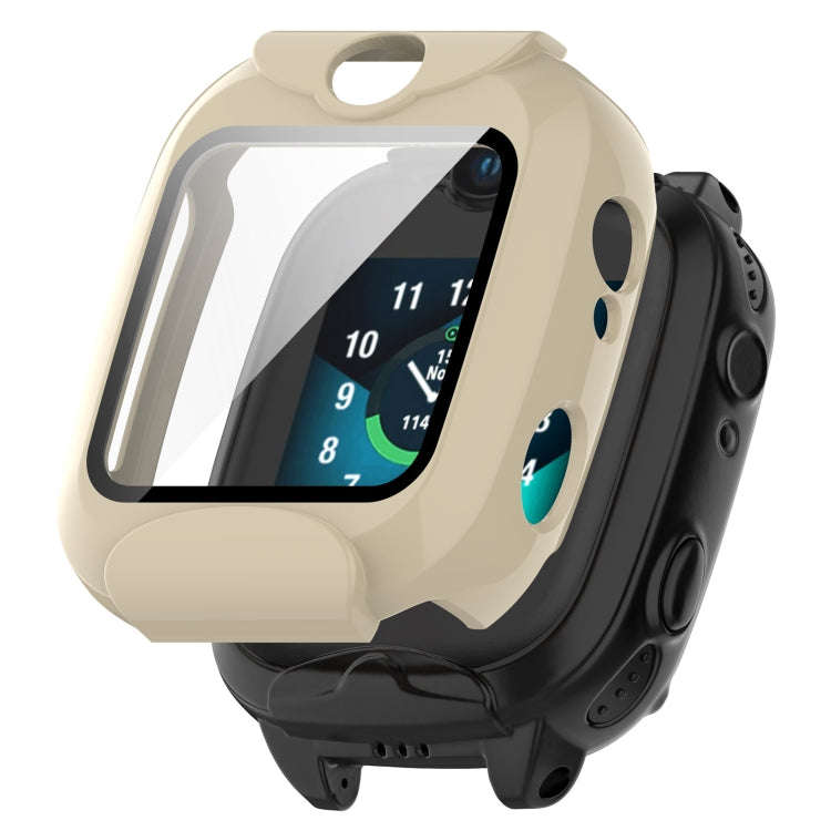 For Xplora XGO2 Tempered Glass Film PC Watch Case(Ivory White)