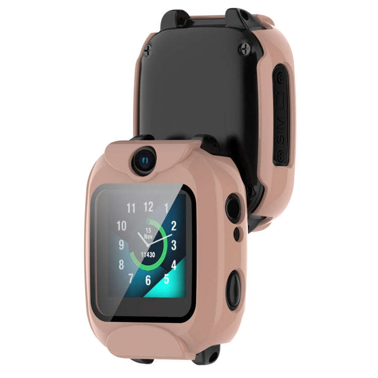 For Xplora XGO2 Tempered Glass Film PC Watch Case(Pink)