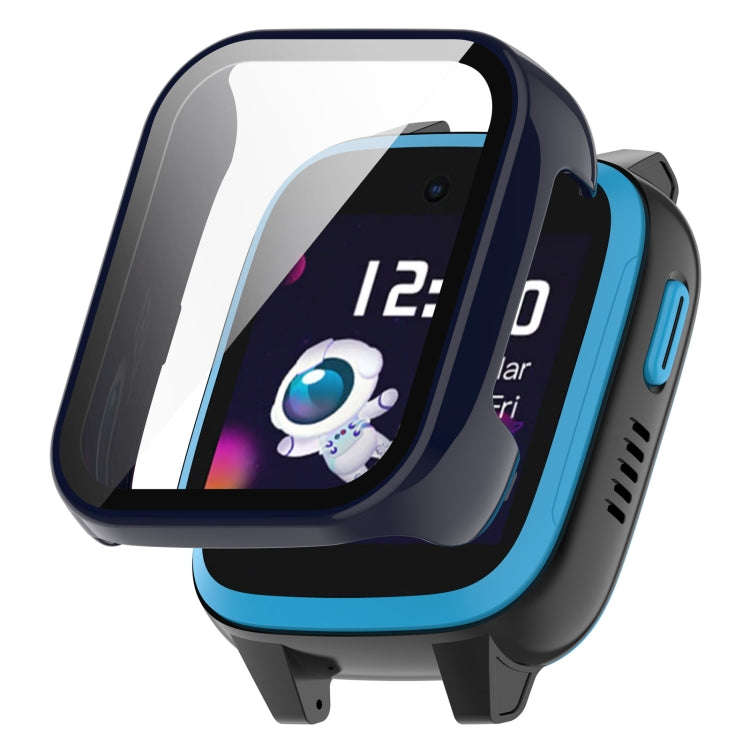For Xplora XGO3 Tempered Glass Film PC Watch Case(Ink Blue)