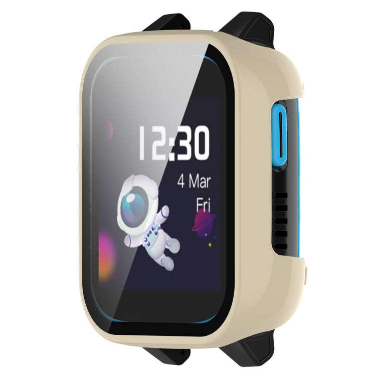 For Xplora XGO3 Tempered Glass Film PC Watch Case(Ivory White)
