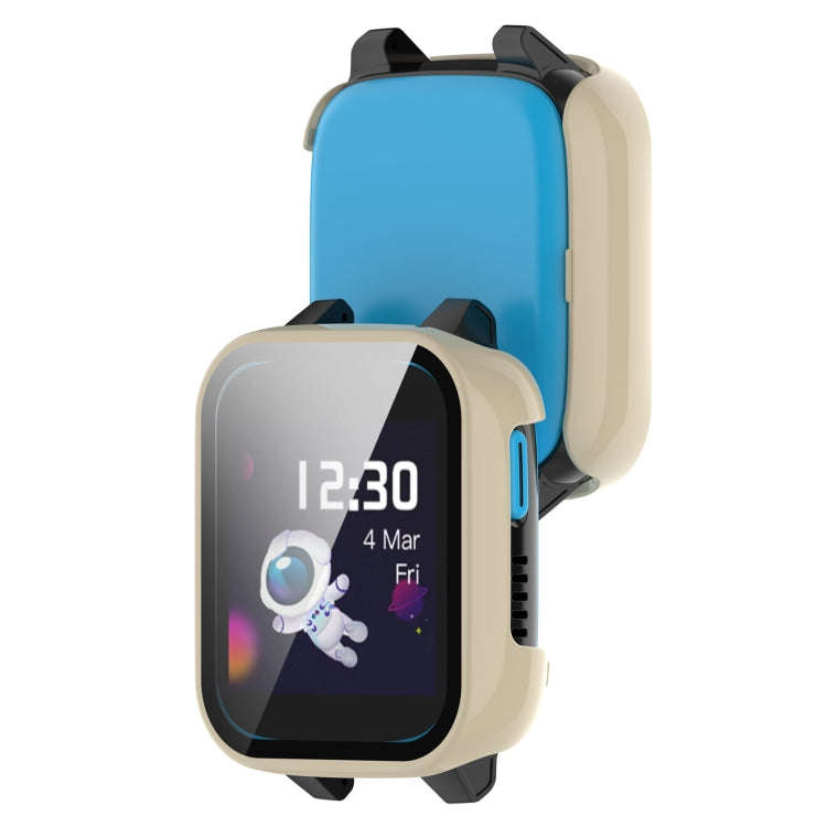 For Xplora XGO3 Tempered Glass Film PC Watch Case(Ivory White)