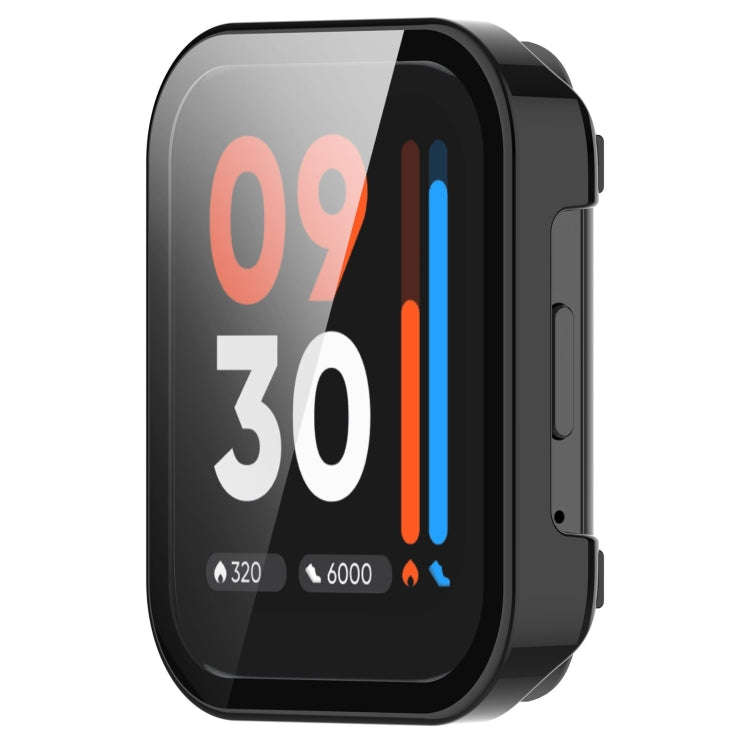 For Realme Watch 3 Tempered Glass Film PC Watch Case(Black)