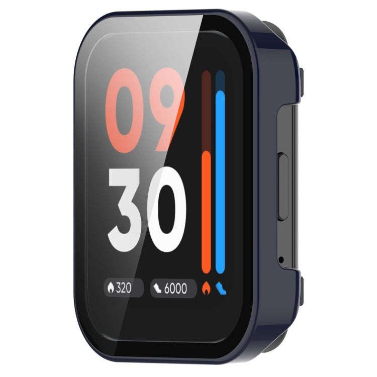For Realme Watch 3 Tempered Glass Film PC Watch Case(Ink Blue)