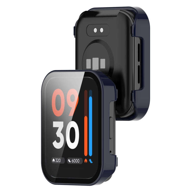 For Realme Watch 3 Tempered Glass Film PC Watch Case(Ink Blue)