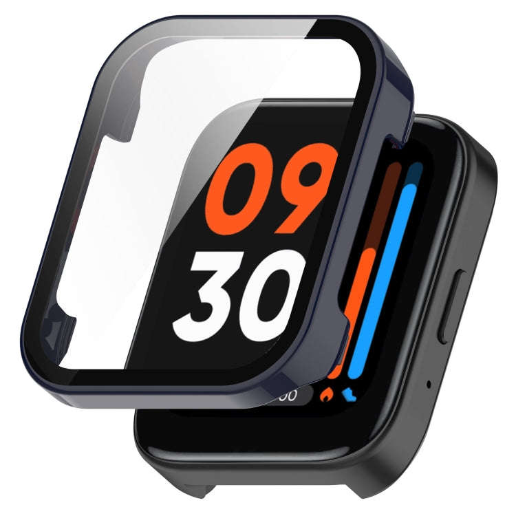 For Realme Watch 3 Tempered Glass Film PC Watch Case(Ink Blue)