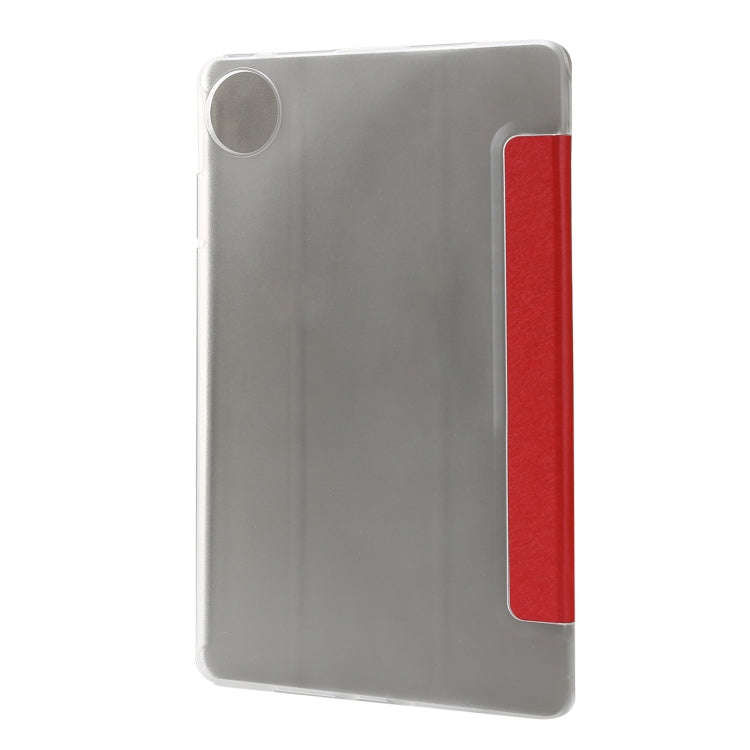 For Huawei MatePad Pro 11 2022 Silk Texture Leather Tablet Case with Three-folding Holder(Red)