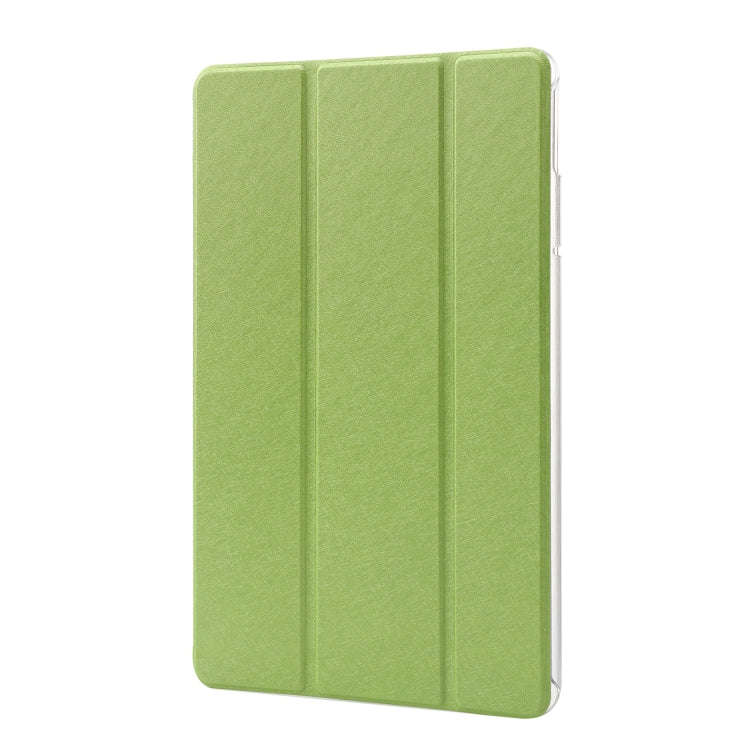 For Huawei MatePad Pro 11 2022 Silk Texture Leather Tablet Case with Three-folding Holder(Green)