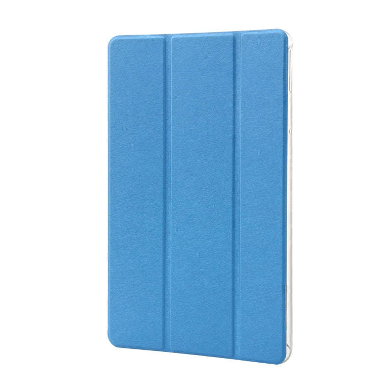 For Huawei MatePad Pro 11 2022 Silk Texture Leather Tablet Case with Three-folding Holder(Light B...