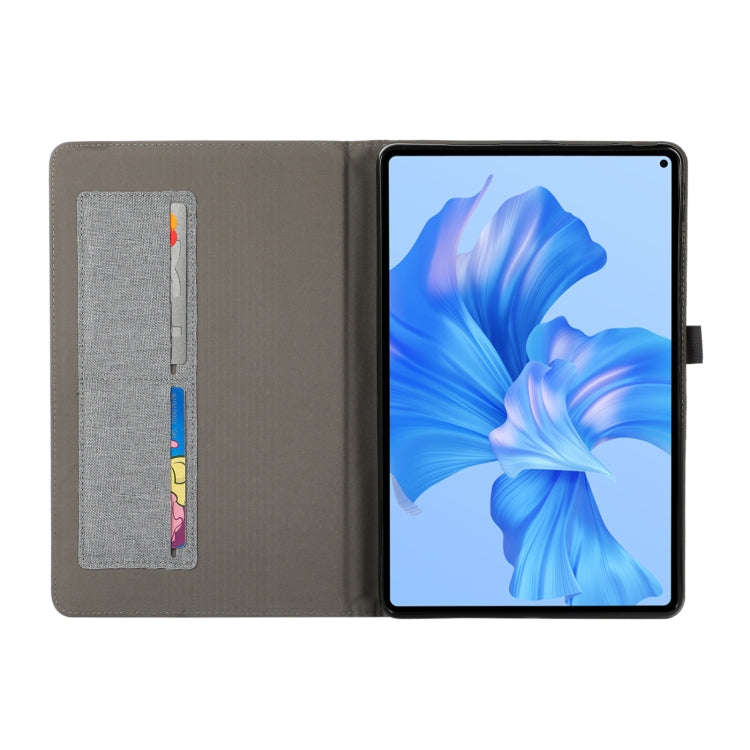 For Huawei MatePad Pro 11 2022 Fabric Texture Horizontal Flip Leather Tablet Case(Gray)
