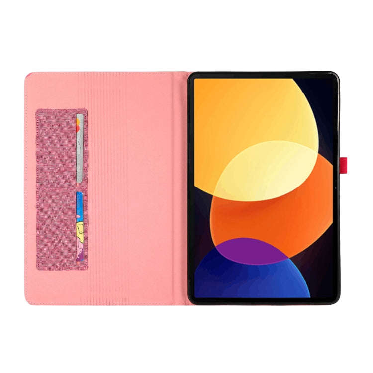 For Huawei MatePad Pro 11 2022 Fabric Texture Horizontal Flip Leather Tablet Case(Red Wine)