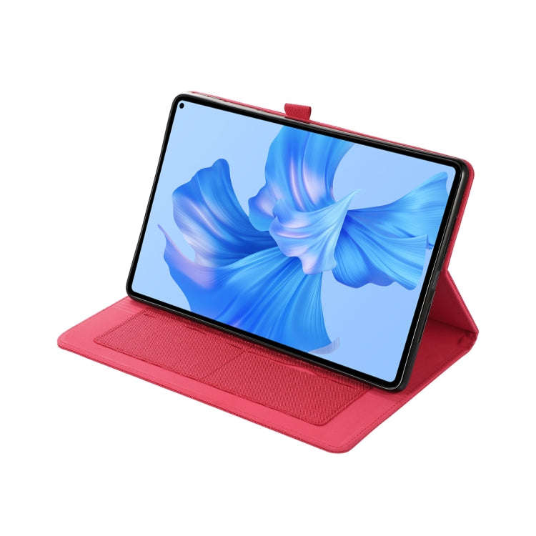 For Huawei MatePad Pro 11 2022 Fabric Texture Horizontal Flip Leather Tablet Case(Red)