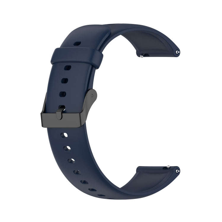 For Realme Watch 3 Solid Color Soft Silicone Watch Band(Navy Blue)