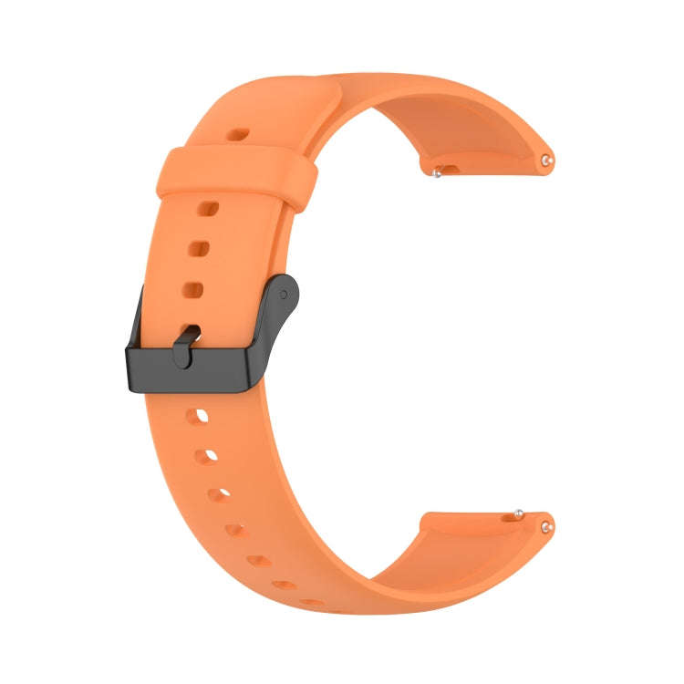 For Realme Watch 3 Solid Color Soft Silicone Watch Band(Orange)