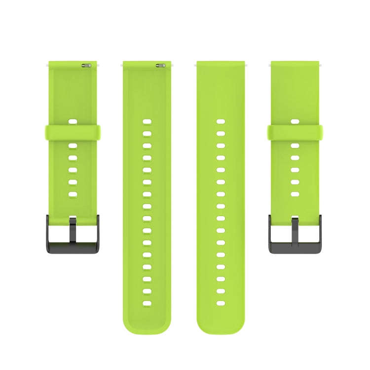 For Realme Watch 3 Solid Color Soft Silicone Watch Band(Lime Green)