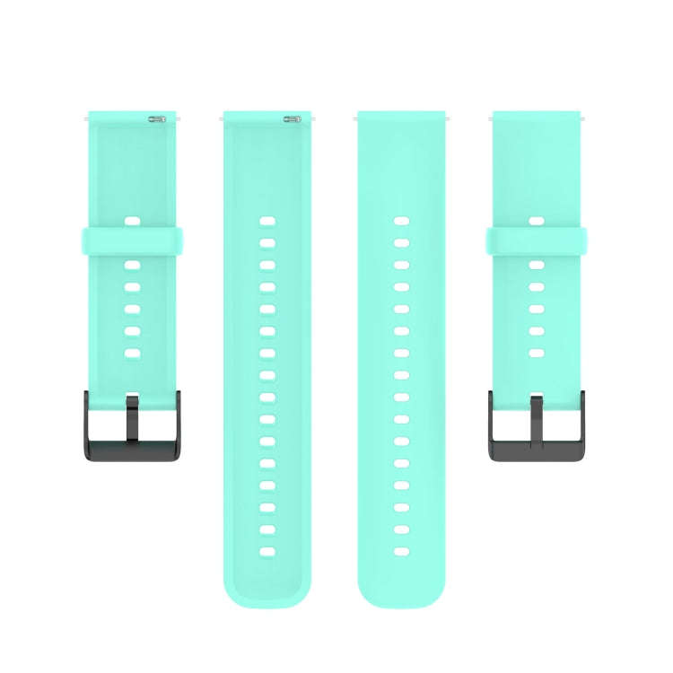 For Realme Watch 3 Solid Color Soft Silicone Watch Band(Teal)