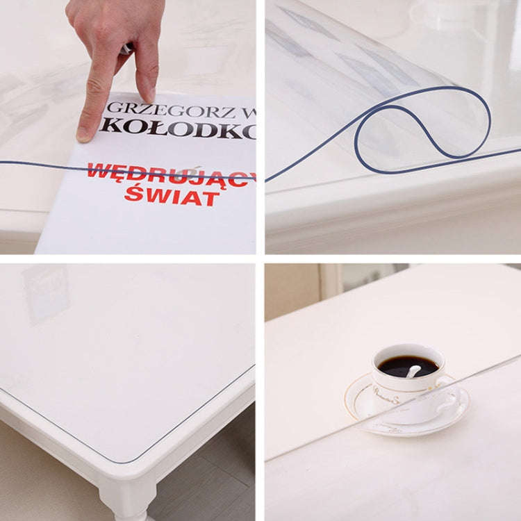 Transparent Soft Glass Tablecloth Household Waterproof Tablecloth PVC Table Mat, Thickness: 1mm, ...