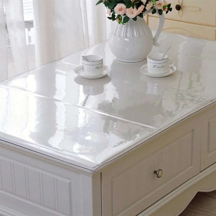 Transparent Soft Glass Tablecloth Household Waterproof Tablecloth PVC Table Mat, Thickness: 1mm, ...