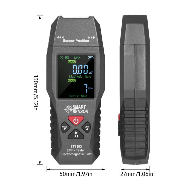 SmartSensor AS1393 Handheld Electromagnetic Radiation Detector(Black)