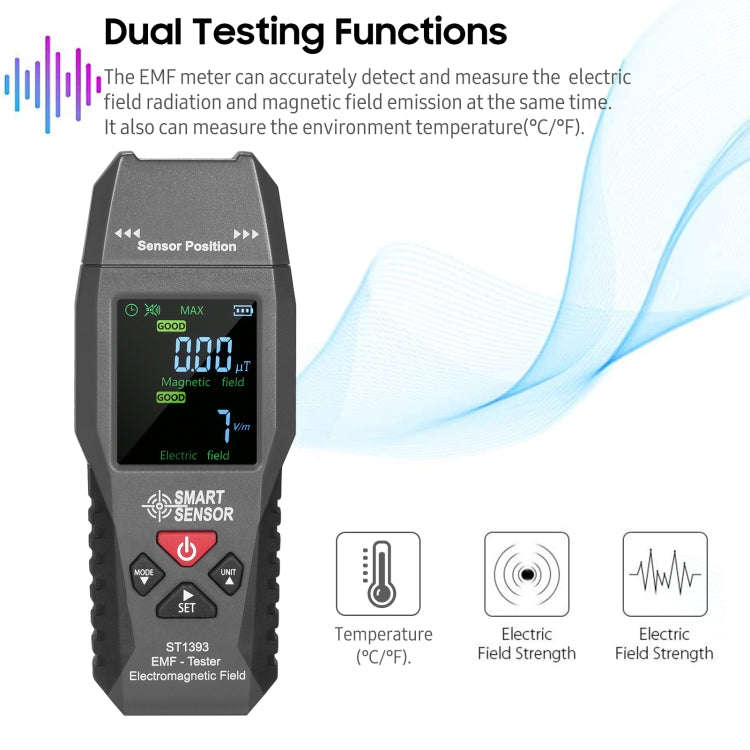 SmartSensor AS1392 Handheld Electromagnetic Radiation Detector(Blue)