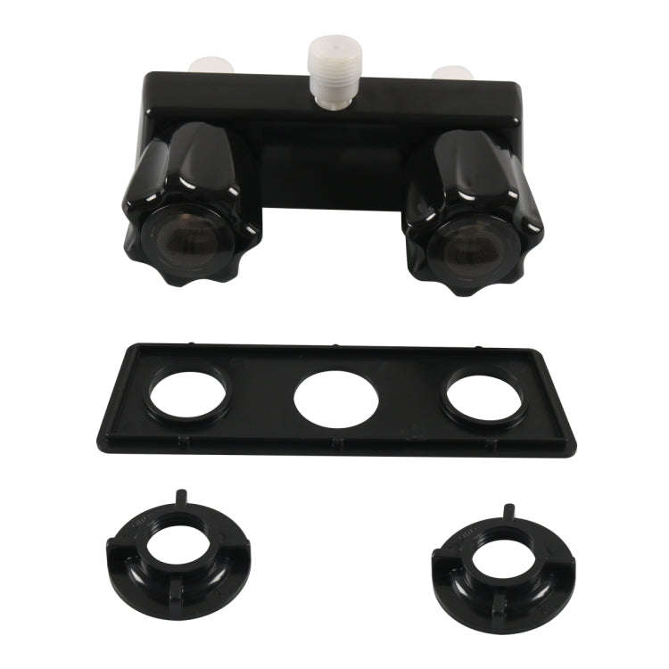 A7616-02 Dual Knob RV Shower Faucet Valve Diverter(Black)