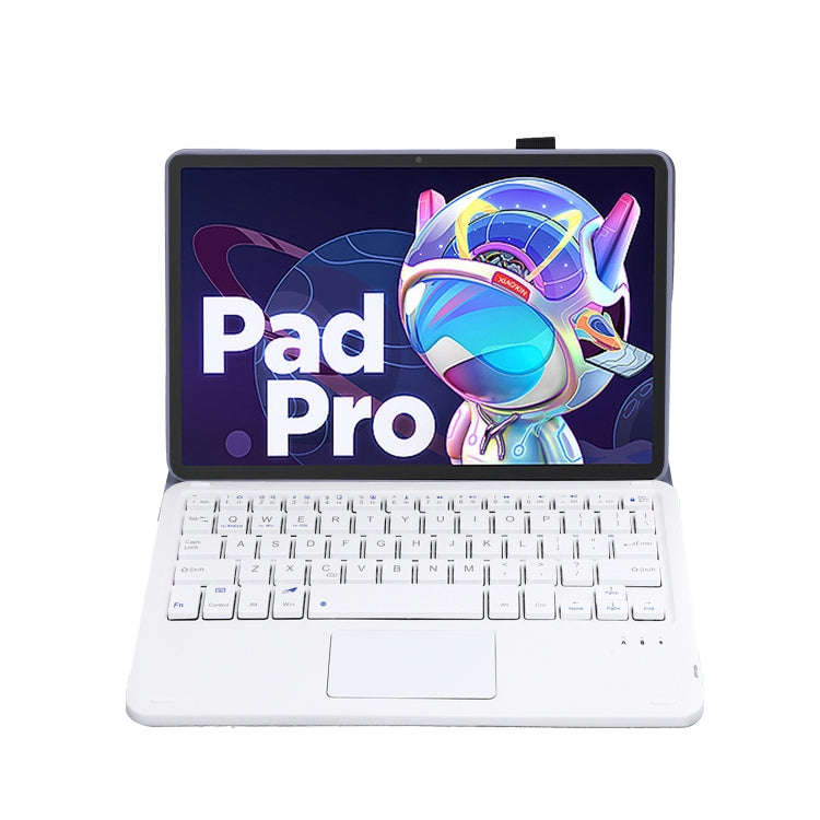 AM18-A Bluetooth Keyboard Leather Case with Touchpad For Lenovo XiaoXin Pad Pro 2022 11.2 inch(Blue)