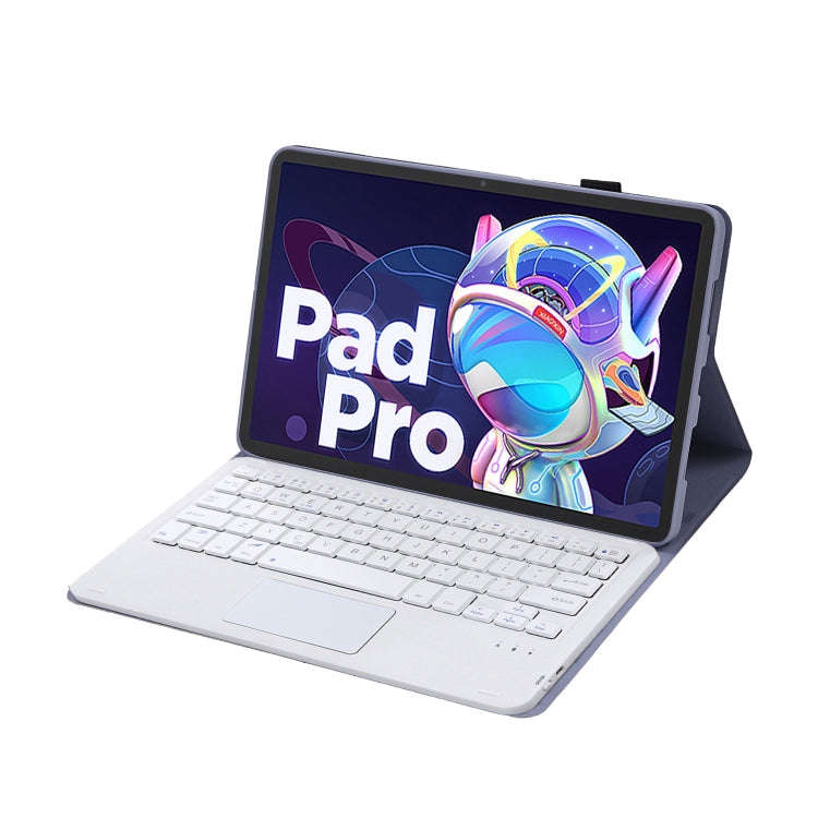 AM18-A Bluetooth Keyboard Leather Case with Touchpad For Lenovo XiaoXin Pad Pro 2022 11.2 inch(Blue)