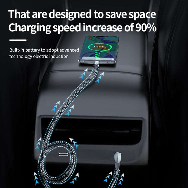 3A USB-C/Type-C to USB-C/Type-C Elbow Fast Charge Data Cable, Length:2m(Grey)