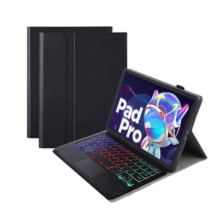 AM18-AS Tri-color Backlight Bluetooth Keyboard Leather Case with Touchpad For Lenovo XiaoXin Pad ...