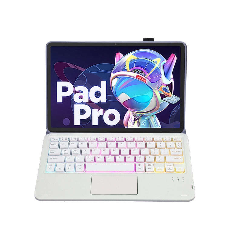 AM18-AS Tri-color Backlight Bluetooth Keyboard Leather Case with Touchpad For Lenovo XiaoXin Pad ...