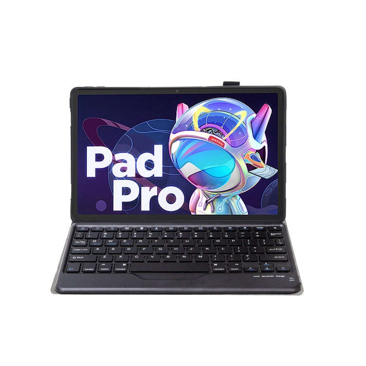AM18-B Bluetooth Keyboard Leather Case For Lenovo XiaoXin Pad Pro 2022 11.2 inch(Black)