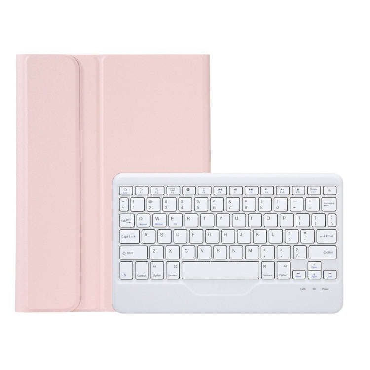 AM18-B Bluetooth Keyboard Leather Case For Lenovo XiaoXin Pad Pro 2022 11.2 inch(Pink)