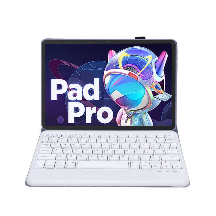 AM18-B Bluetooth Keyboard Leather Case For Lenovo XiaoXin Pad Pro 2022 11.2 inch(Blue)