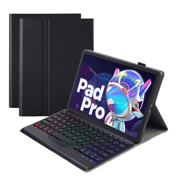 AM18-BS Tri-color Backlight Bluetooth Keyboard Leather Case For Lenovo XiaoXin Pad Pro 2022 11.2 ...