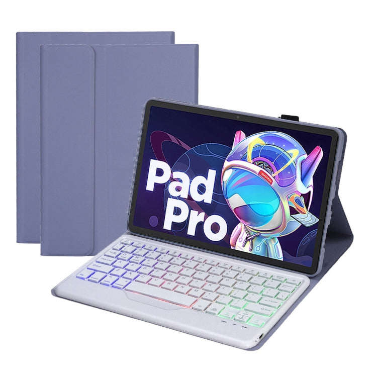 AM18-BS Tri-color Backlight Bluetooth Keyboard Leather Case For Lenovo XiaoXin Pad Pro 2022 11.2 ...
