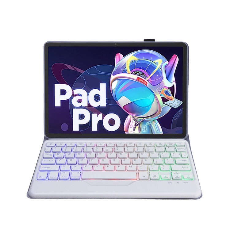 AM18-BS Tri-color Backlight Bluetooth Keyboard Leather Case For Lenovo XiaoXin Pad Pro 2022 11.2 ...