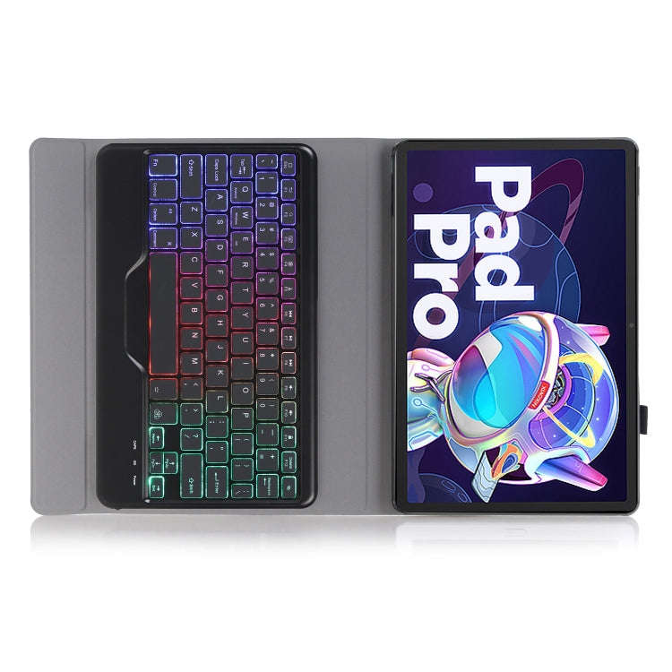 AM18-BS Tri-color Backlight Bluetooth Keyboard Leather Case For Lenovo XiaoXin Pad Pro 2022 11.2 ...