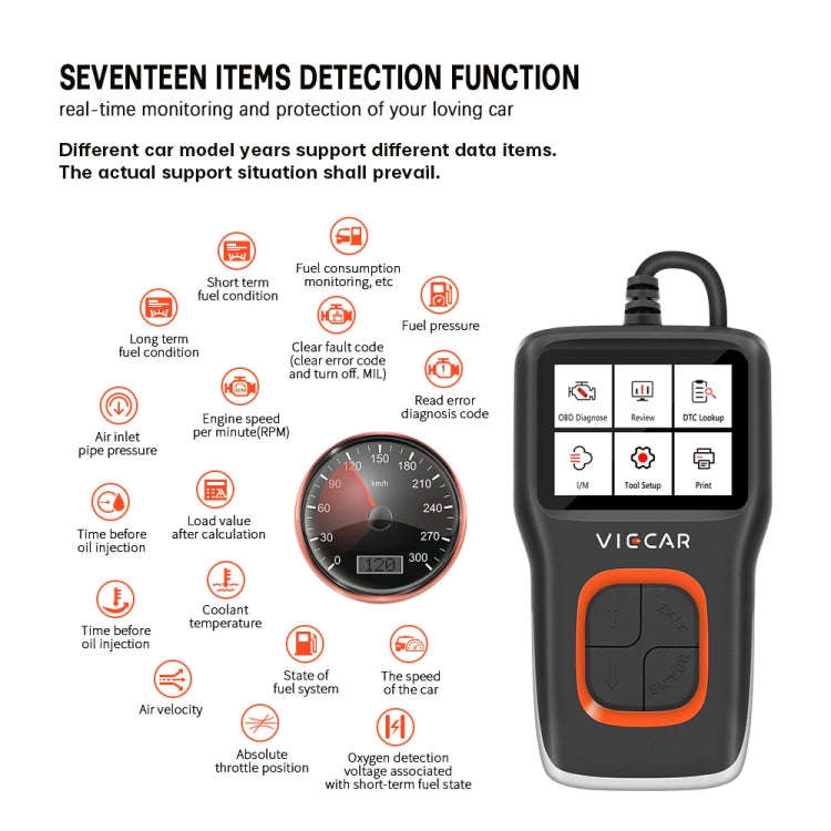 Viecar VP101 Car Code Reader OBD2 Analyzer Diagnostic Scanner