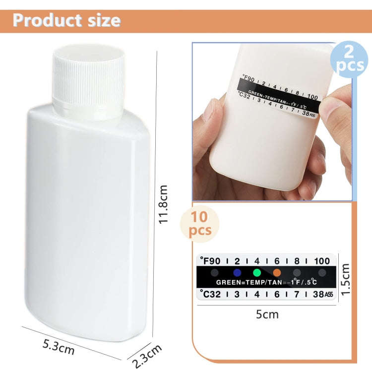 H01233 12pcs Portable Water Urine Detect Bottle Set